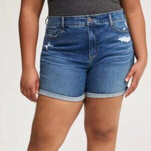 5" High Rise Jean Shorts